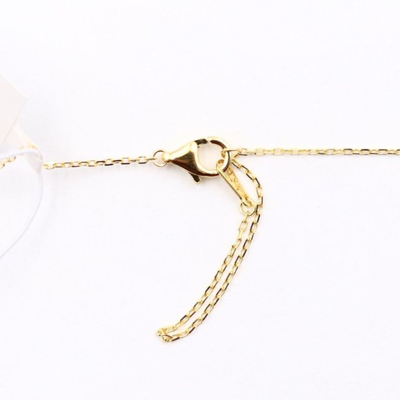 New RACHEL ZOE 18k Gold Plated Sterling Silver Clover Lariat Necklace - Picture 4 of 9